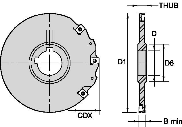 90° LN Slotting Cutters - Narrow Slotting Cutters - Type A - Arbor Mount - Full Side Cutting - Metric 1130595 - Kennametal