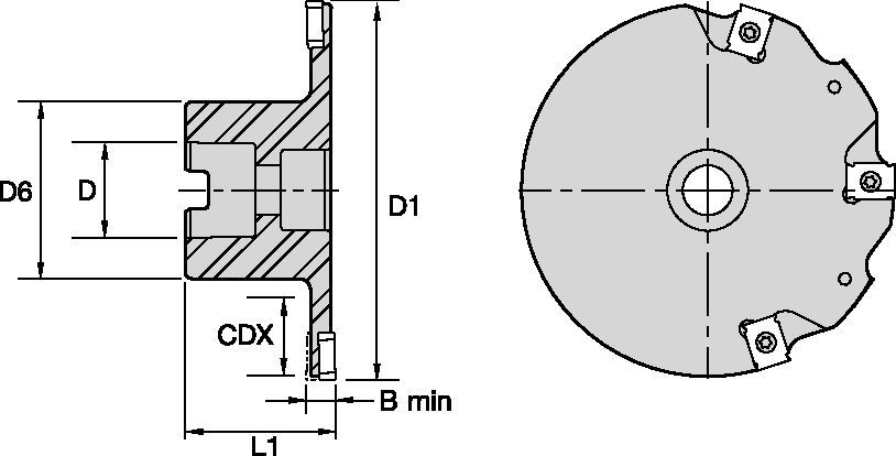 Narrow Slotting Cutters • Type B, Shell Mount