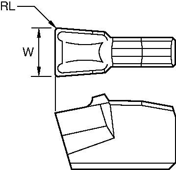 Single-sided slot milling insert for steels, stainless steel, cast iron.