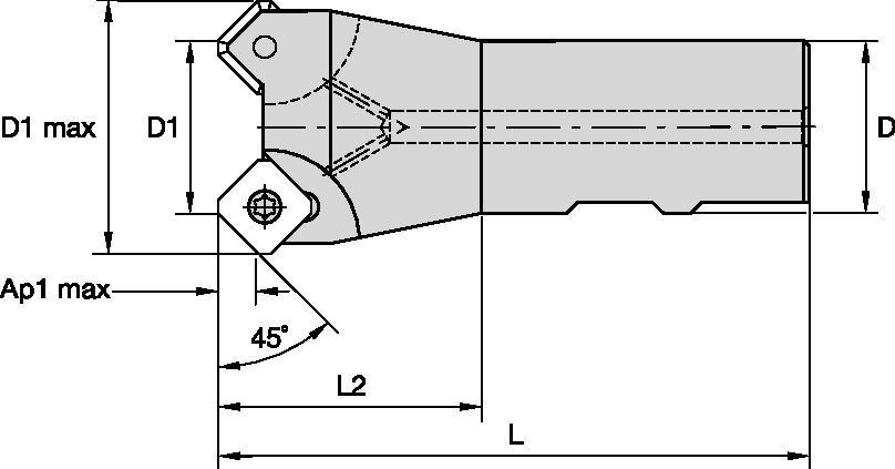 KSSM 45° • Weldon® End Mills • Metric