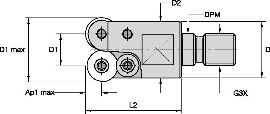 Fresas de topo modulares Screw-On intercambiáveis • RD.X12...