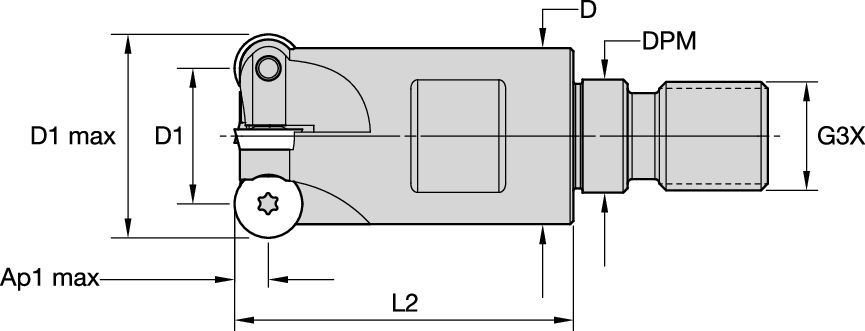 Aufschraub-Schaftfräser mit Wendeschneidplatten • RD.X05