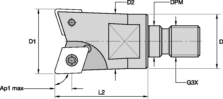 Indexable Screw-On End Mills • XD_X06