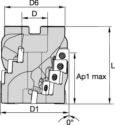 Indexable Helical Shell Mills