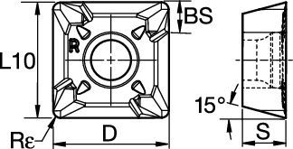 KSSM 12 Carbide Insert SDCT-LD2 Neutral Medium Machining 3560480 SDCT4316ENLD2 - Kennametal.com
