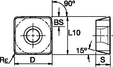 Inserts for KSSM 0°/90° - IC 12mm - SDCT-LD 1553306 - Kennametal