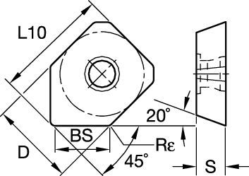 Inserts for KSSM 45° • SECW-GNW