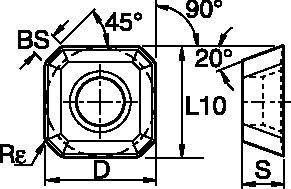 Inserts for Chamfer Mill • SEHT-T