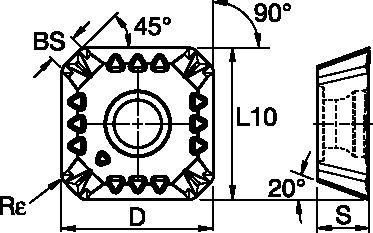 Inserts for KSSM 45° • SEPT-GB2