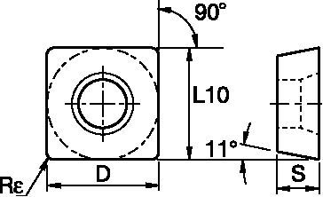 Inserts for Chamfer Mills - SPCW12.. 2220326 - Kennametal