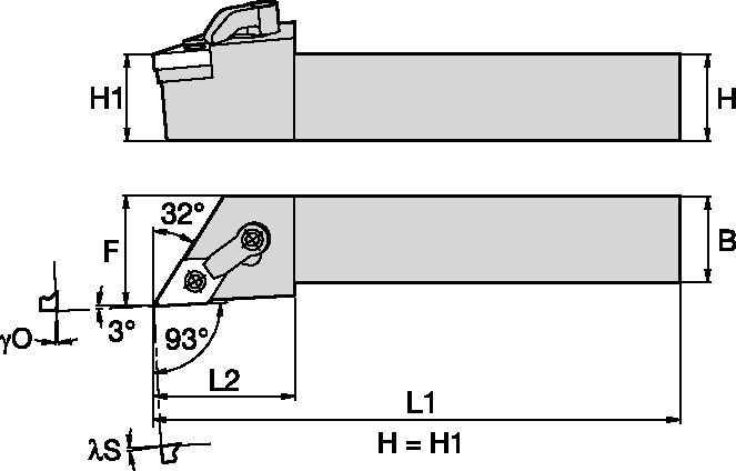 M-Style MDJNR124B Toolholder 2953464 - Widia