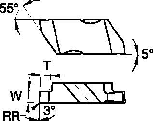 TopGroove™ NGP3M250L Grooving Insert 3606973 - Widia