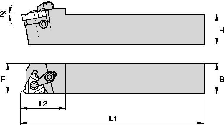 Laydown LSASR123 Toolholder 2968584 - Widia