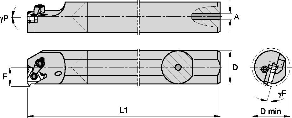 Laydown E12LSEL3 Boring Bar 2892555 - Widia