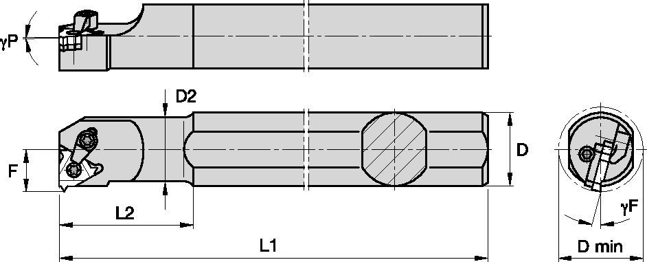 Laydown S1620LSER3 Boring Bar 2968765 - Widia