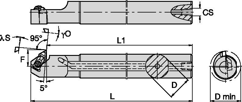 Top Notch™ A16NKXCL05 Boring Bar 1095924 - Kennametal