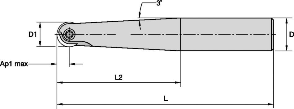 KDMB - Ball Nose Finisher - End Mills - Inch 2878448 - Kennametal