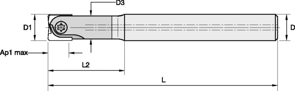 KDMT Flat Bottom and Back Draft Finishing End Mill • Necked End Mills • Cylindrical Shank • Carbide • Metric