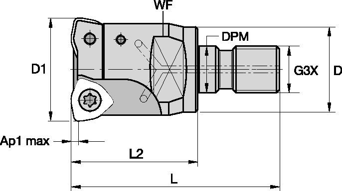 Indexable Screw-On End Mills