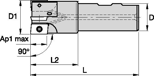 Schaftfräser mit Wendeschneidplatten