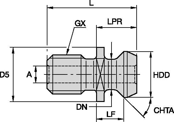 Retention Knobs ANSI-Style without Pilot Inch