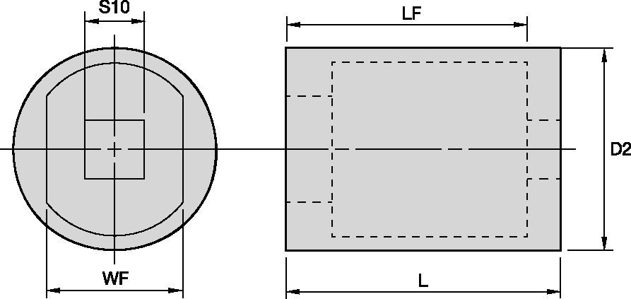 RKW50M 50 Taper Retention Knob Socket Metric - - 2407091 - Erickson