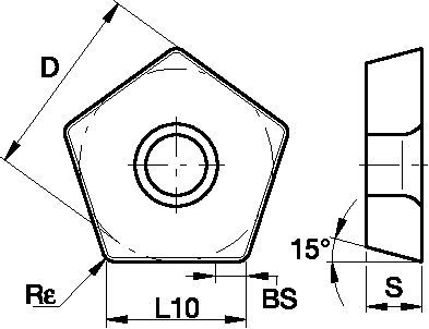 Inserts for KMS - Face Mill - PDHX1204... 1925622 - Kennametal