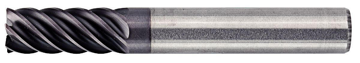 Solid Carbide End Mill for Finishing of Steels, Stainless Steel, Cast Iron, and High-Temperature Alloys