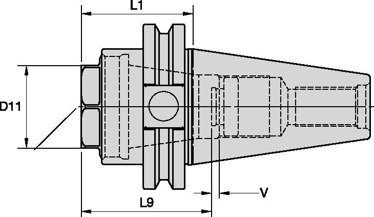 ER Single-Angle Collet Chucks Short