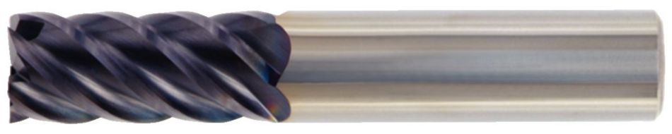 Solid Carbide End Mill for Finishing of Steels, Stainless Steel, Cast Iron, and High-Temperature Alloys