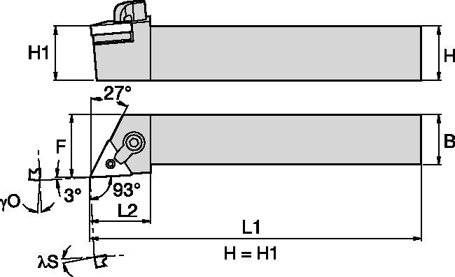 M-Style MTJNRS163 Toolholder 2951341 - Widia