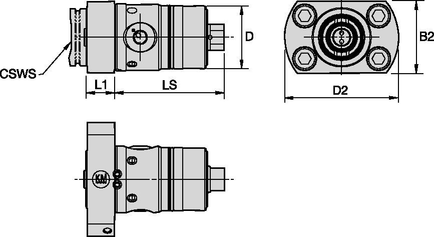 CL2NT-BC • Boring Cartridge, Top Access