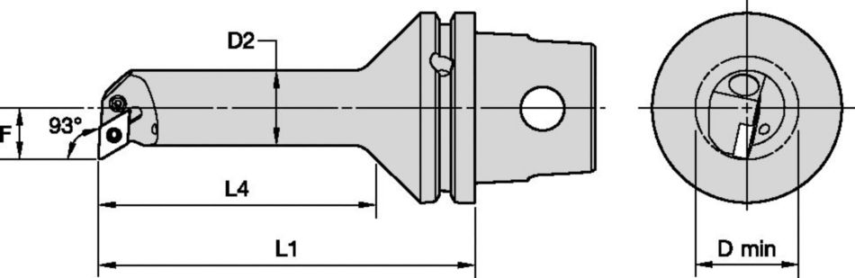 PDUN 93°-Metric Steel BB XMZ Tool Holders & Adapters - 2231273 - Kennametal