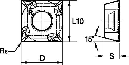 KSSM 12 Carbide Insert SDCT-LE Neutral Light Machining of Aluminum 2383598 SDCT435FNLE - Kennametal.com