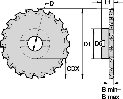 KSSM™ Slotting Cutters - IC 10 - Adjustable (Shell Mounting Cutters 14 mm - 16 mm • Metric