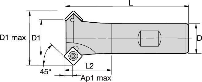 Chamfer Mills 45° Lead - Inch 1023679 - Kennametal