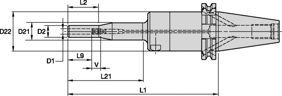 Hydraulic Chucks Slim Line, XS • DV AD/B