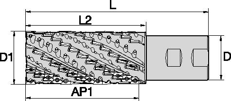 HARVI-NGEB 0/90° 15mmIC Weldon