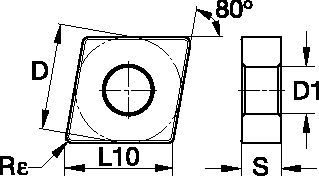 Victory™ CNMG120412 Insert 2559443 - Widia