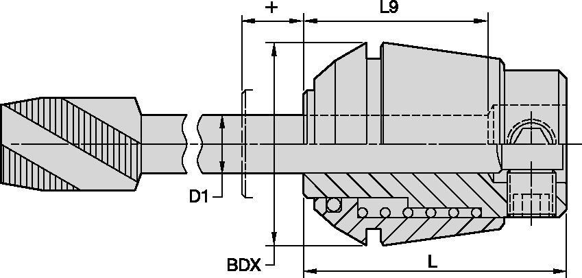 Pinces angle simple ER pour le taraudage, tension