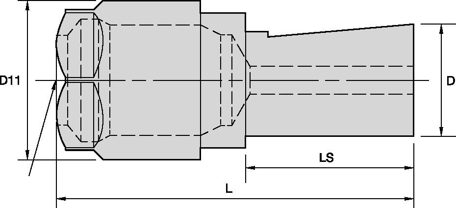 DA L Tap Series Solid Tapping, Double-Angle Collet Chucks