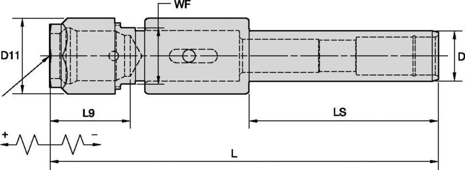 Mandrins porte-taraud à angle double et tension-compression DA J, K & L