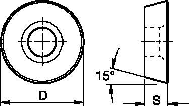 Round Inserts for KDM • RDPX12...-HP