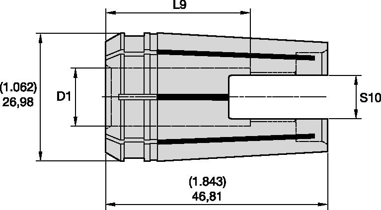 Collets and Sleeves TG75 Single-Angle Solid Tap Collets