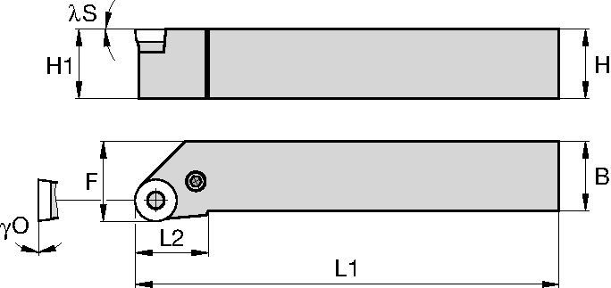 Fix-Perfect™ PRGCR2525M12H1 Toolholder 1244830 - Kennametal