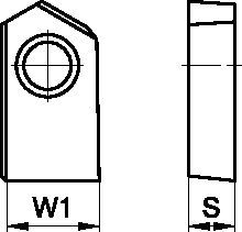 Combination Tooling • Carbide Insert Blank for BF System • with clearance face and chip breaker