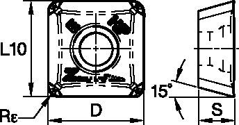 Inserts for Z Axis Plunge Mill • SDPT-HPZ