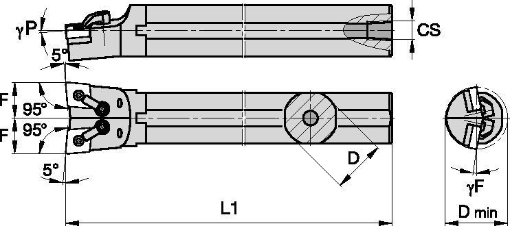 Kenloc™ A32VMCLNR5D Boring Bar 1096373 - Kennametal