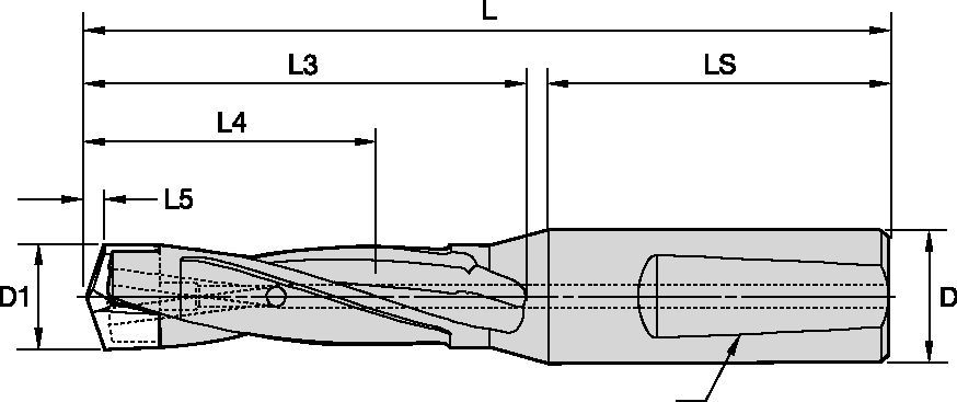 Modulares Bohren&nbsp;•&nbsp;Whistle Notch™&nbsp;Schaft&nbsp;(WN)