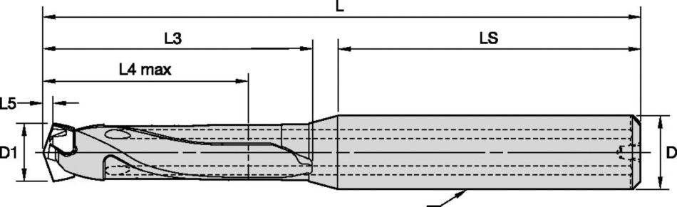 TDM1 3xD Straight Shk Inch Holemaking - 3851552 - WIDIA